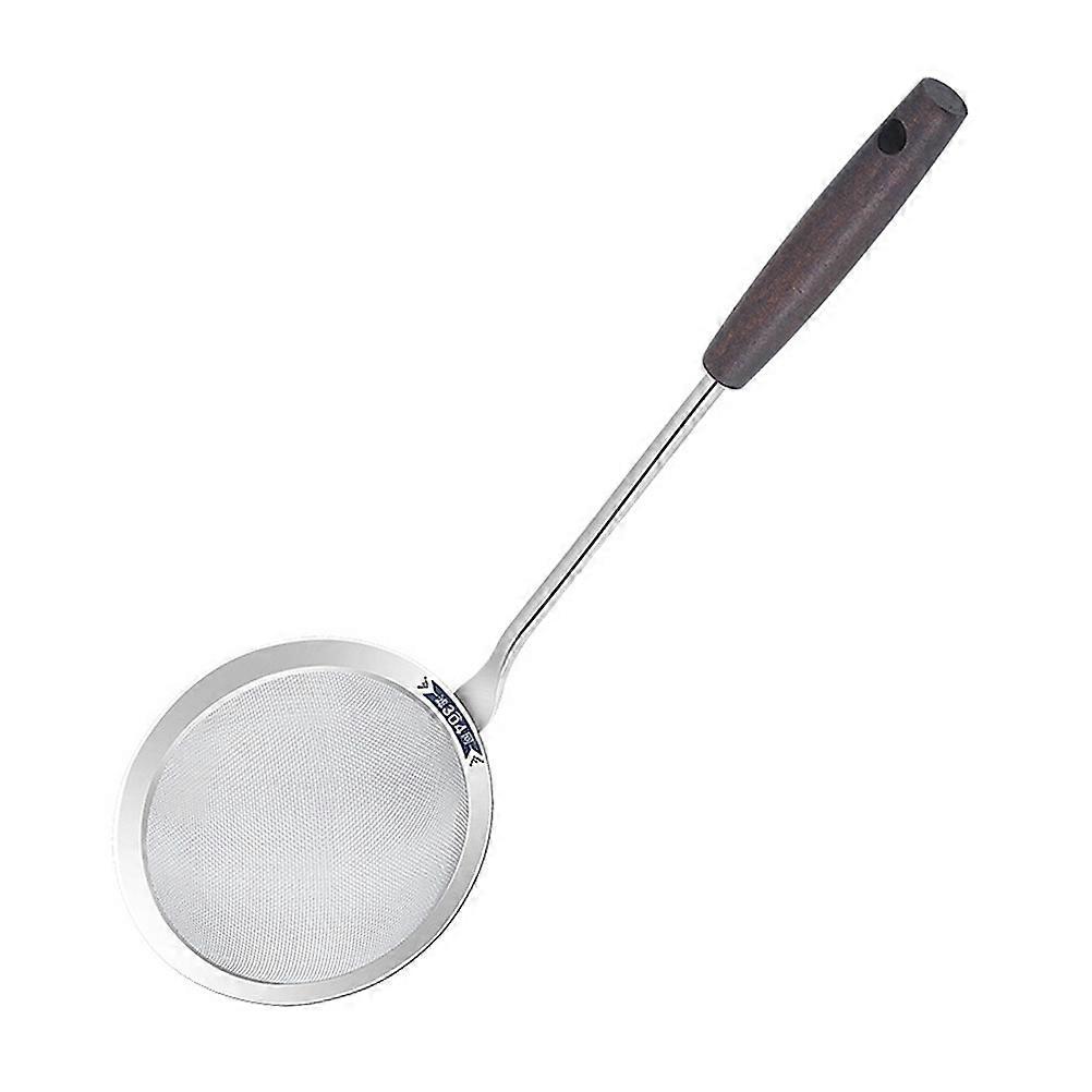 Stainless Steel Colander with Wooden Handle for Kitchen Use Lightweight and Practical 9.84 Inches