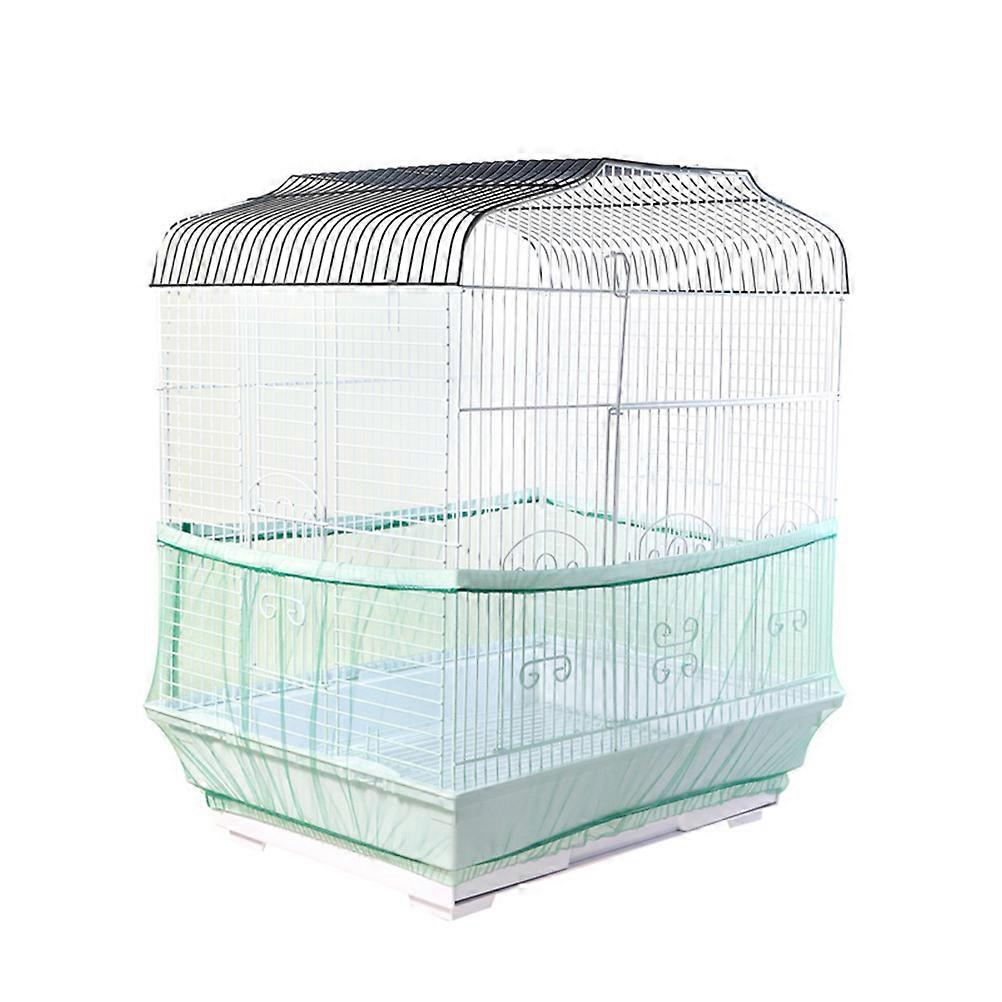 Nylon and Spandex Cage Net Cover for Pet Use Green breathable and durable mesh cloth for bird cage accessory 1pc Size L