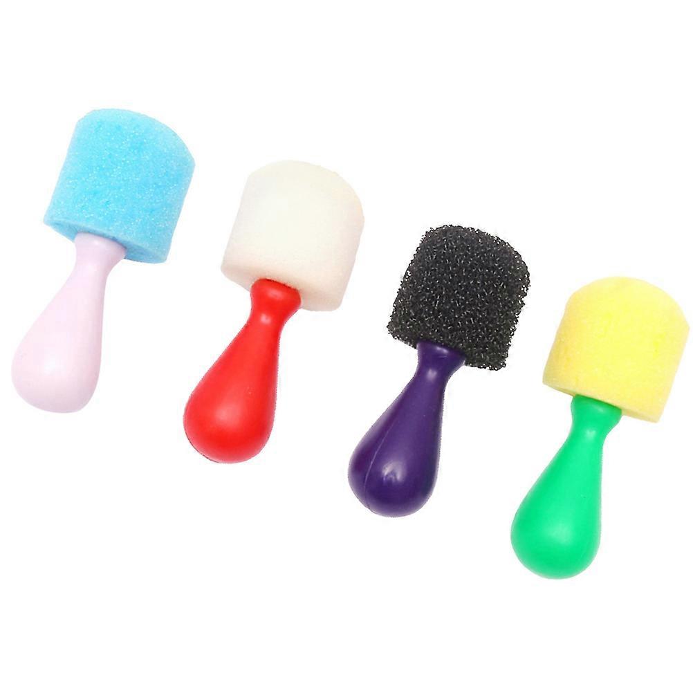 4pcs Spherical Sponge Brushes for Painting & Doodling – Safe DIY Creative Tools for Kids & Imagination Play – Random Colors