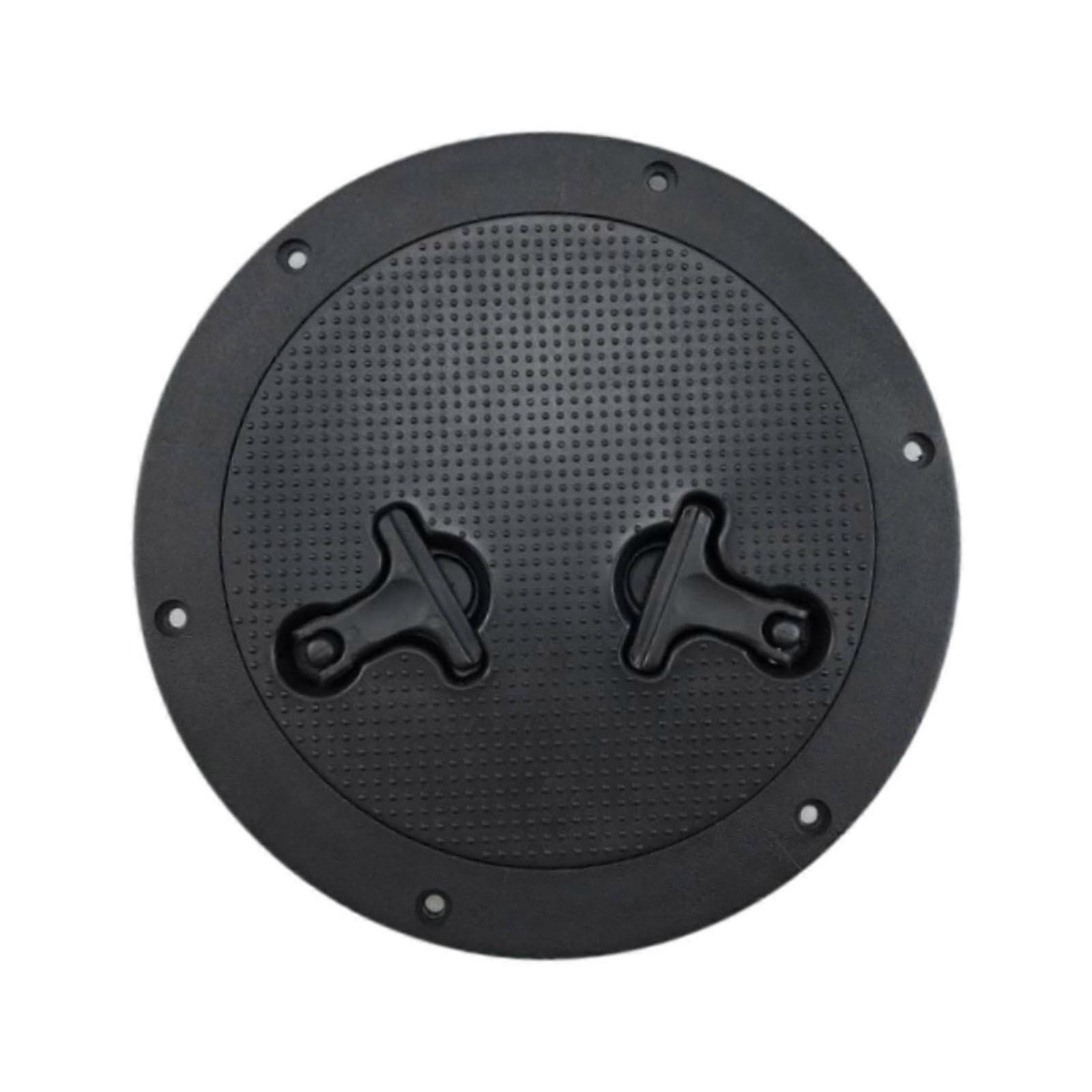 Yacht Deck Access Cover for Inspection Hatch with Secure Grip Black