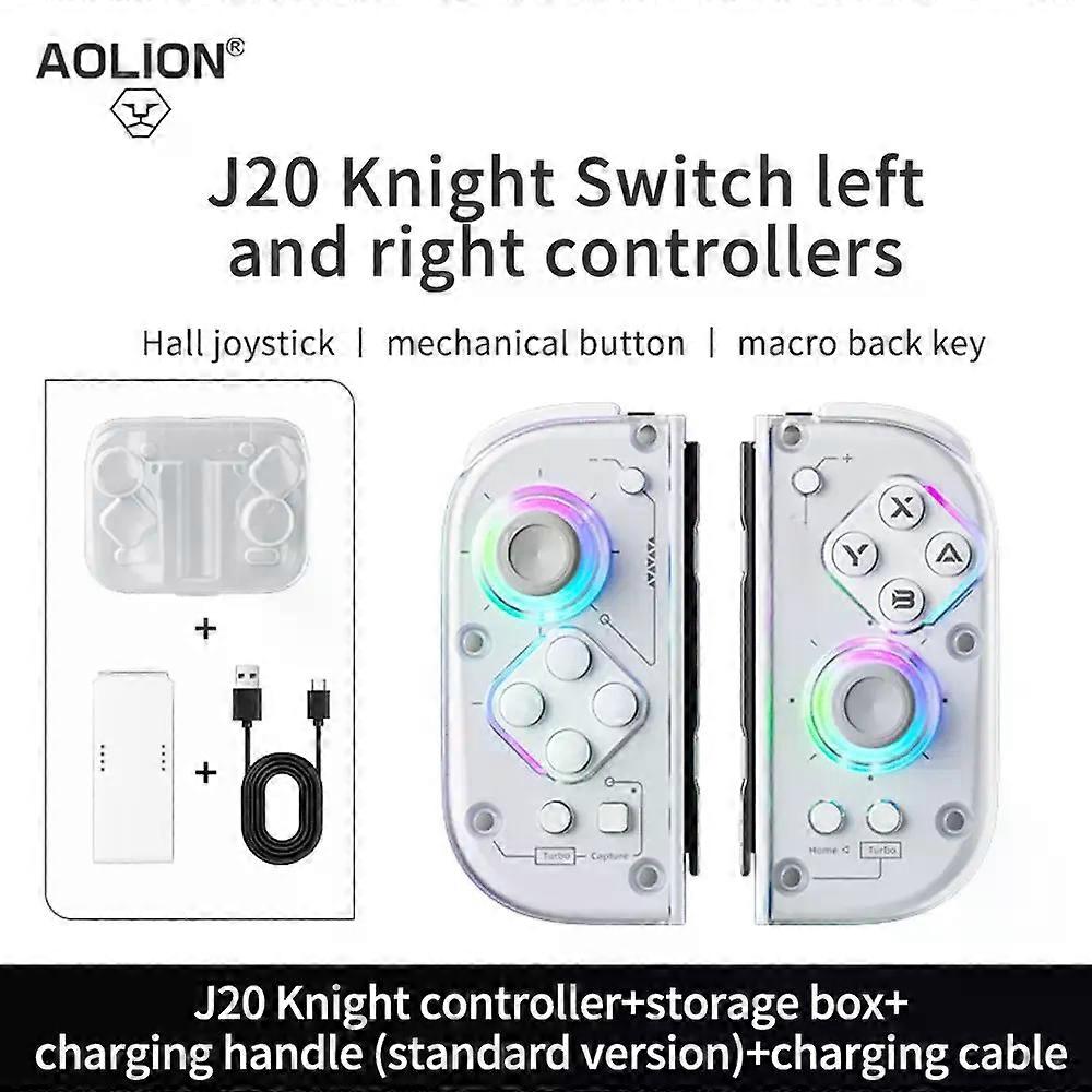 J20 gamepad Knight Contrôleur gauche et droit Joycon pour Switch 2 contrôleur IOS sans fil Bluetooth sensoriel Back Key PC