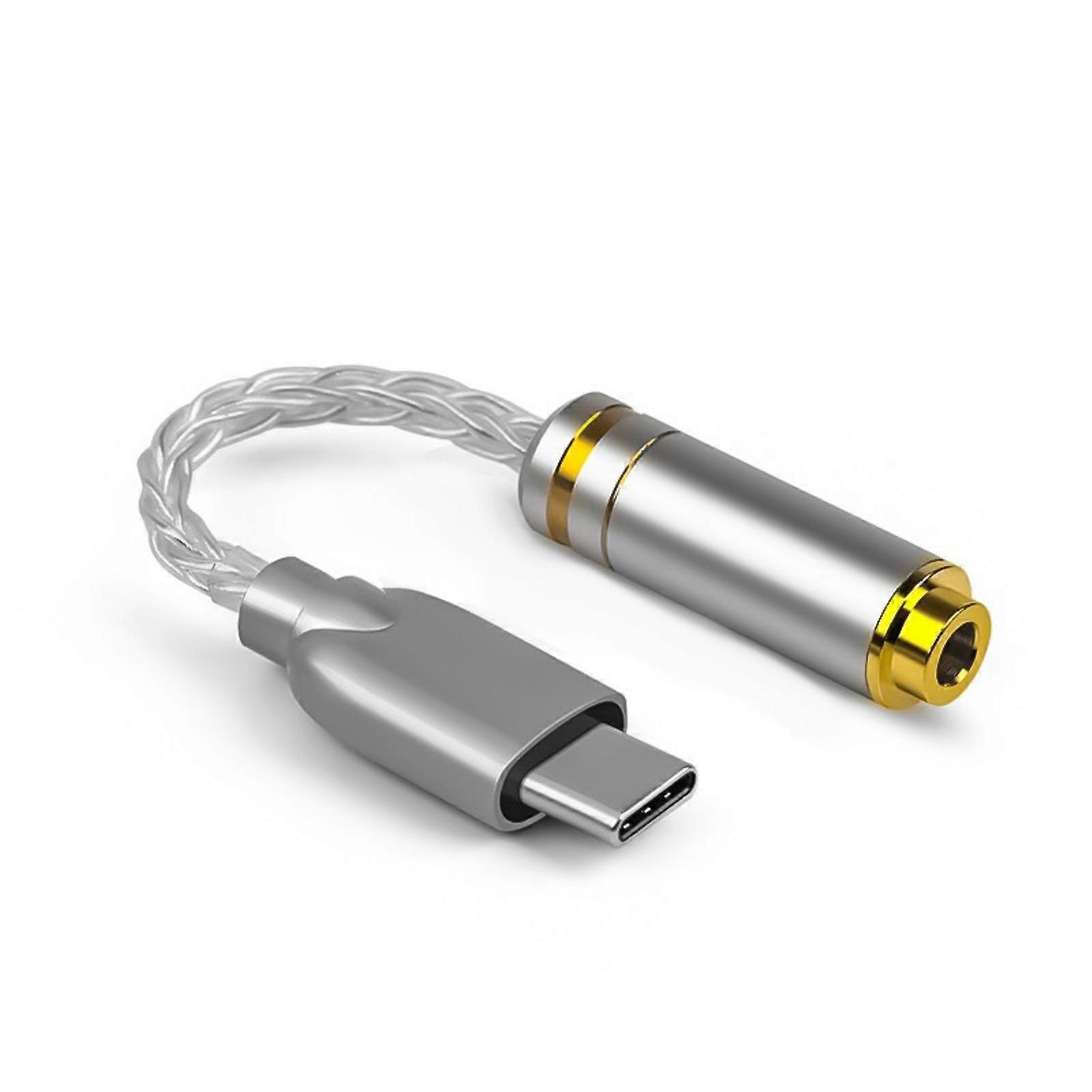USB Type C to 3.5mm/2.5mm/4.4mm Sound Interfaces ALC5686 HiFi Headphone Amplifiers Digital Decoding Earphone Converter Multicolor
