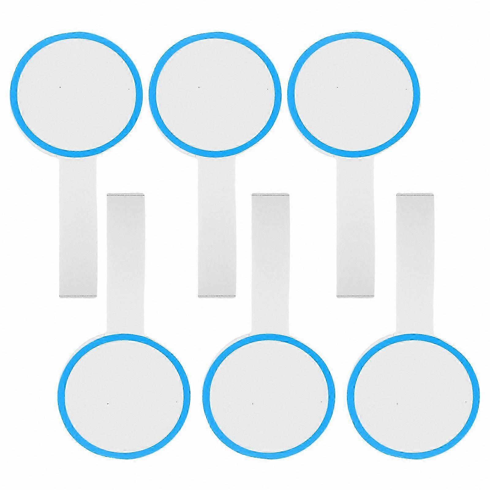 6-Pack Single-Sided Whiteboard Paddles, Handheld Portable Whiteboards for Games and Activities
