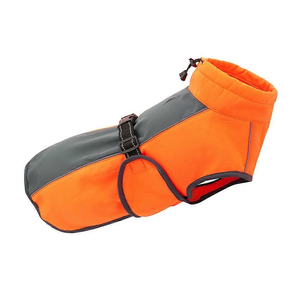 Pet Dog Raincoat Jacket Autumn Winter Warmth Comfortable Orange XXL 1Pack