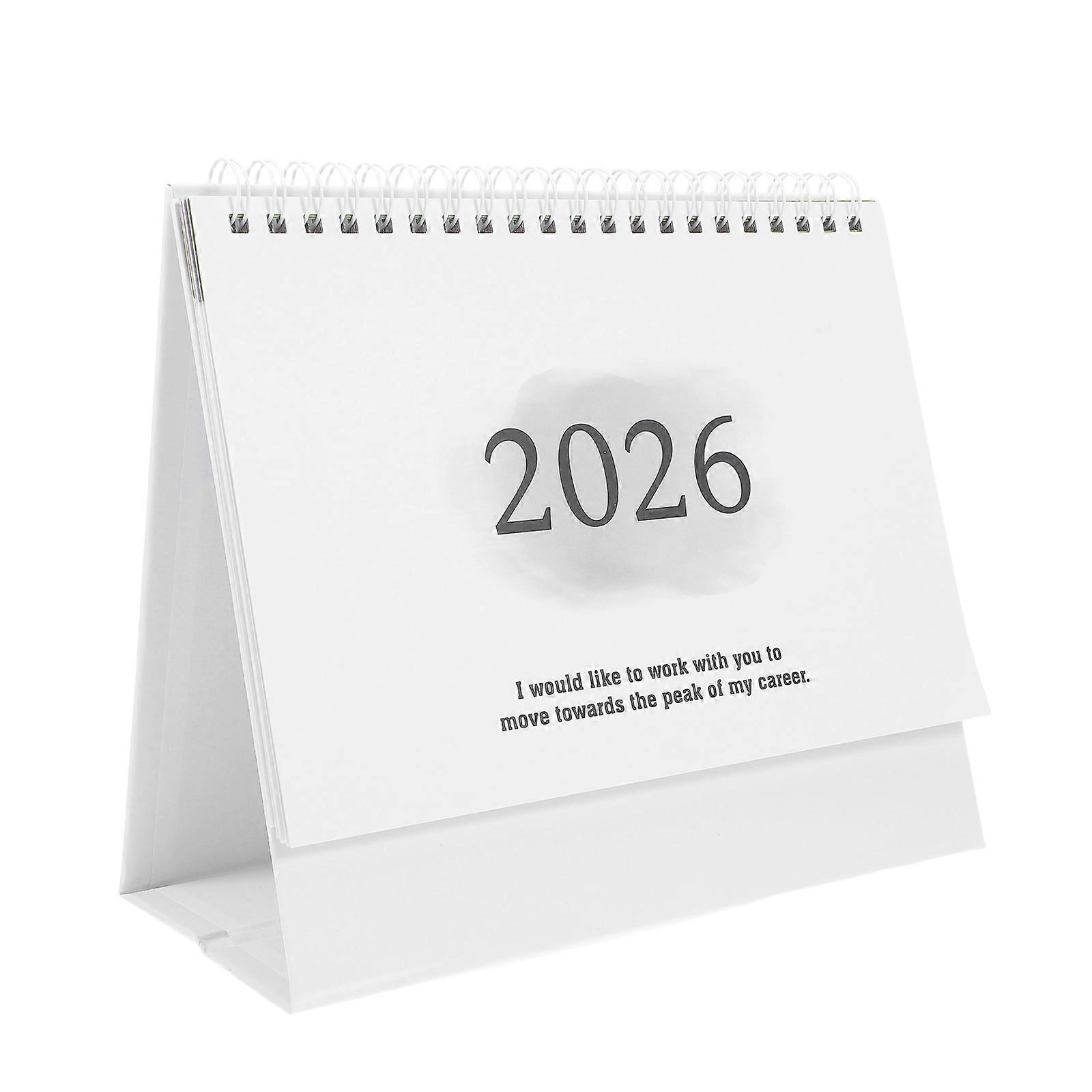 2026 Desk Calendar Mini Desk Calendar for Planning Grey Paper