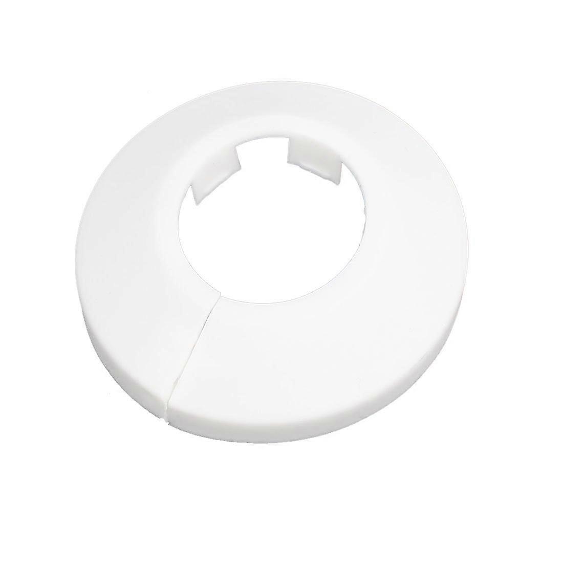 25mm Pipe Hole Collars - White Plastic Radiator Pipe Covers, Decorative Rosettes for Water Pipe Decoration and Compatibility