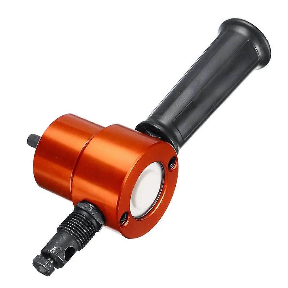 Double Headed Sheet Metal Cutting Nibbler Drill Bit Tool with Tufted Metal Cutter and Steel Case, Compatible with Standard Drills