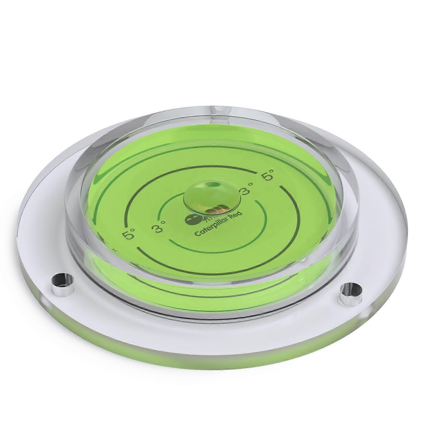10x Acrylic Large Flanged, Spirit Bubble Degree Level, 100mm - Green aqueous