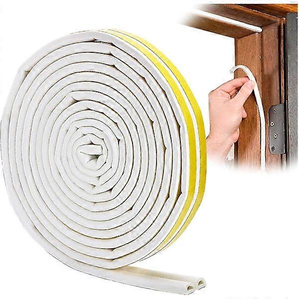 Weatherstrip, Door and Window Seal with Strong Adhesion, Sound Insulation and Weather Resistance, (d-type white)