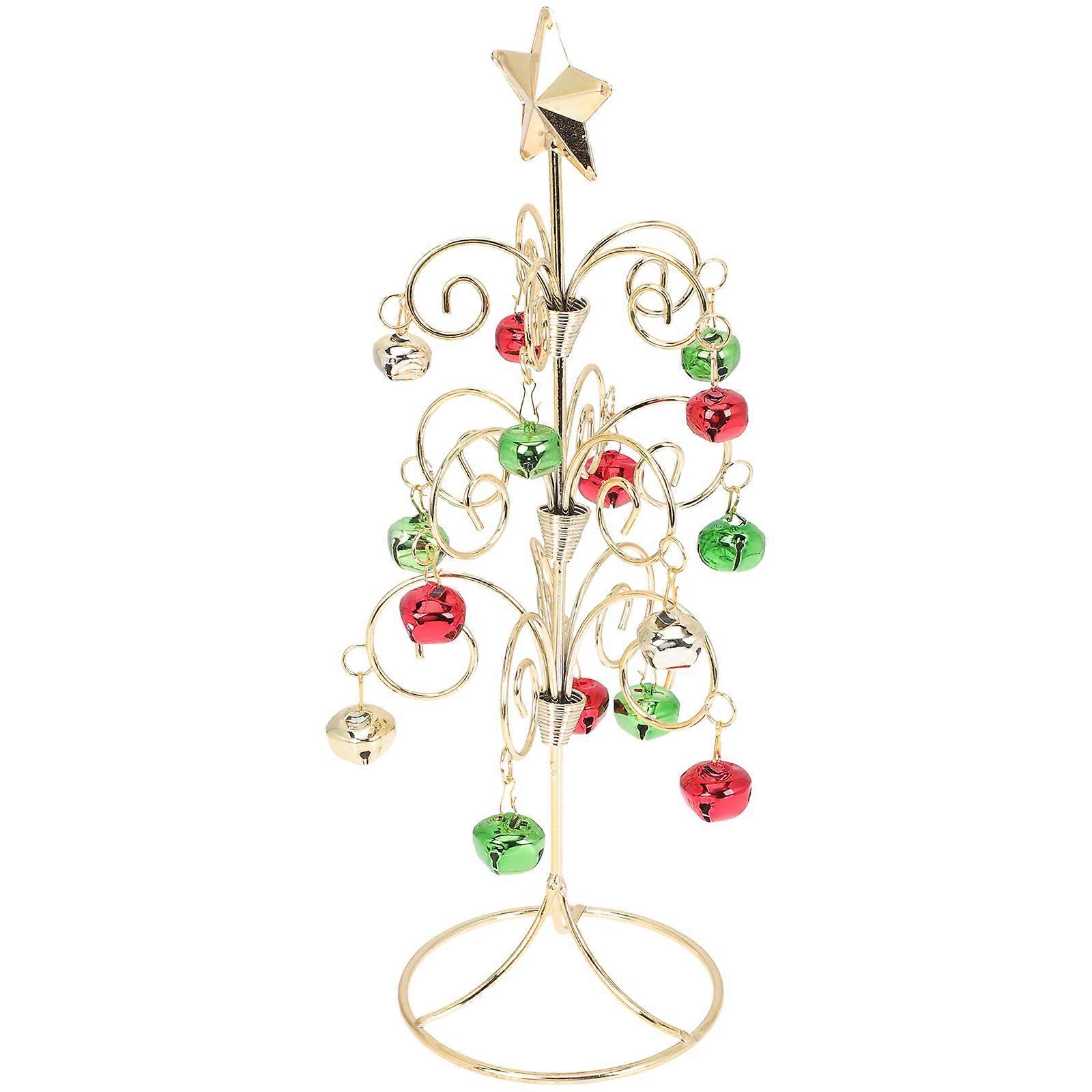 Multi Color Metal Mini Christmas Tree for Decor with Details and Fine Workmanship Small Size Fits Any Space