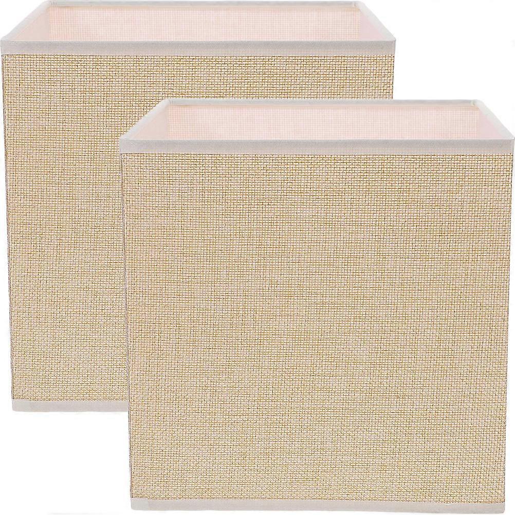 Beige Linen Lampshade for Home Use Soften Lights and Protect Eyes Simple Installation 12.5x8.5 Inches