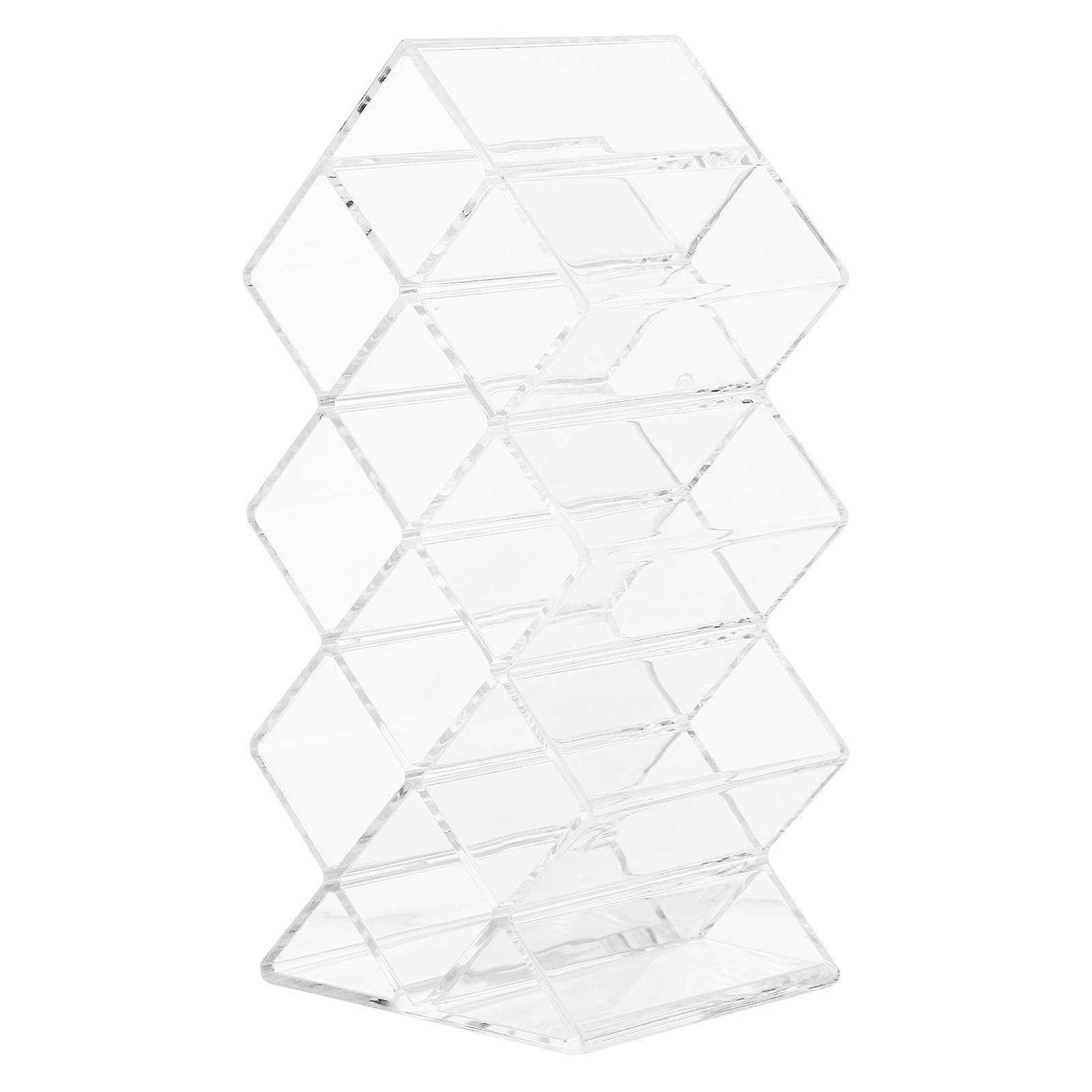 Acrylic Lipstick Organizer for Storage with Creative Vertical Design Transparent 10 Grids