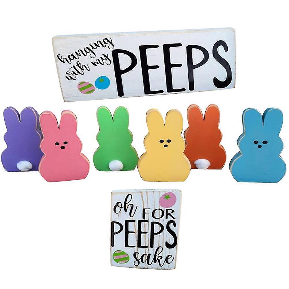 Assorted Color Easter Decorations Block Shape Party Planners 10.00X8.00X1.00Cm Spring Decor 1 Set