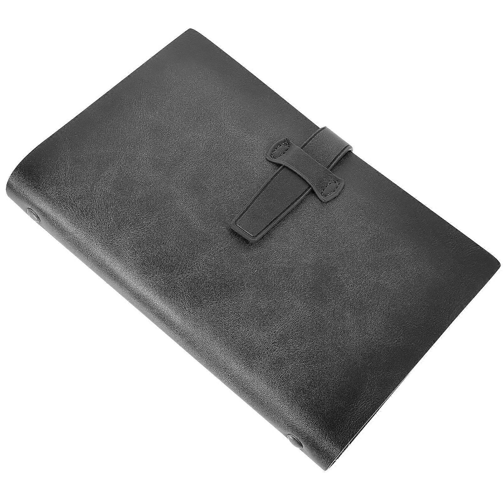 Loose Leaf Notebook Creative Writing Book Journal Paper Notepad Black 18.9x12.5cm Recording Ideas 1Set