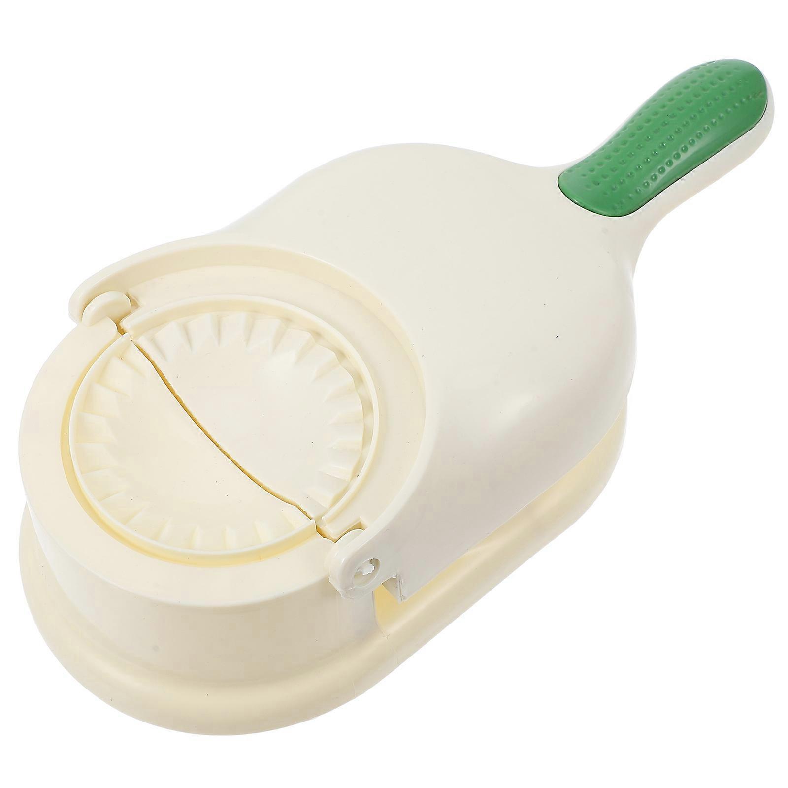 Reusable Dumpling Skin Press Mold for Kitchen Use White PP Material Versatile 3.5 Inch