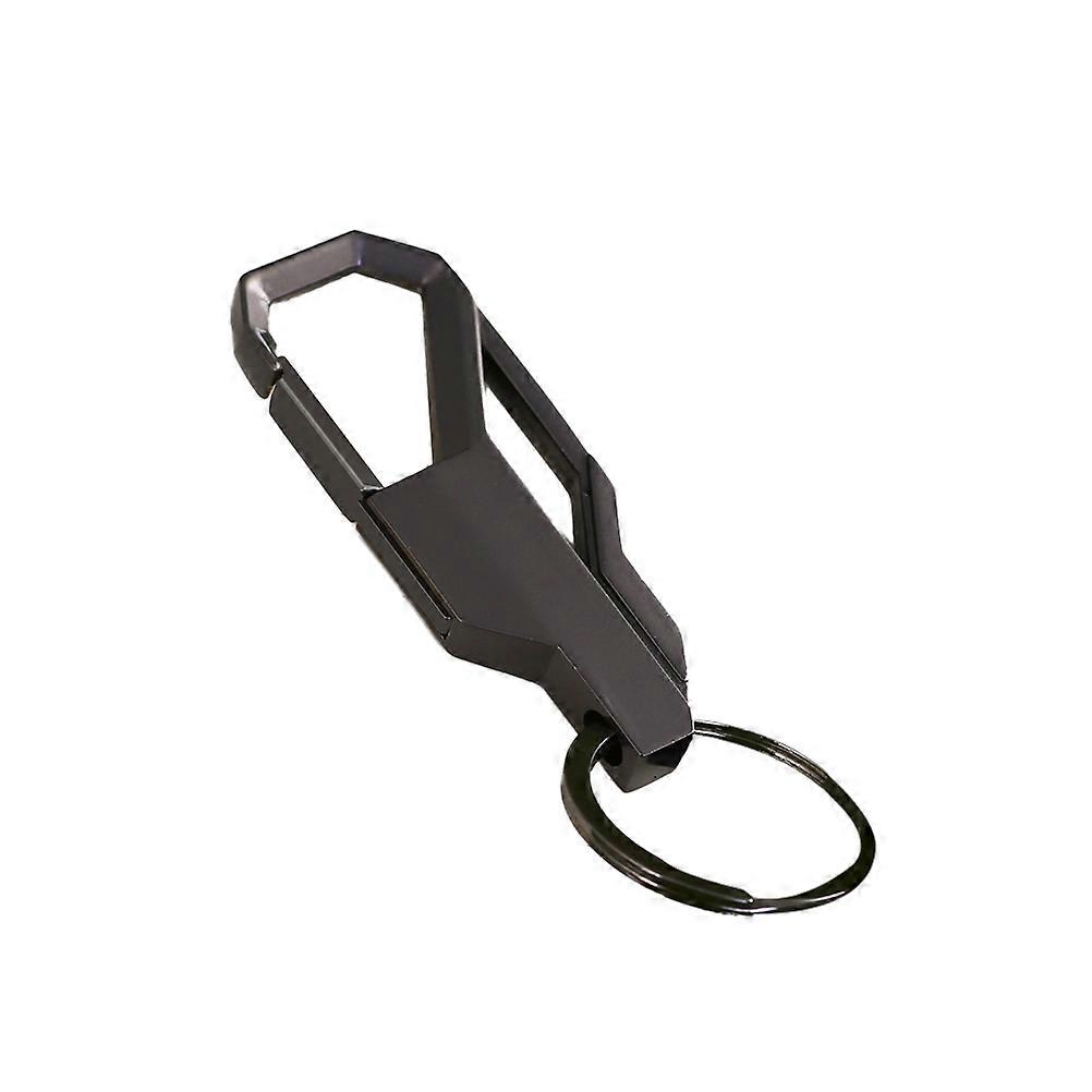 Here's a refined and engaging product description for your **Men's Metal Keychain with Flexible Buckle**:
### **Men's Metal Keychain – Black |