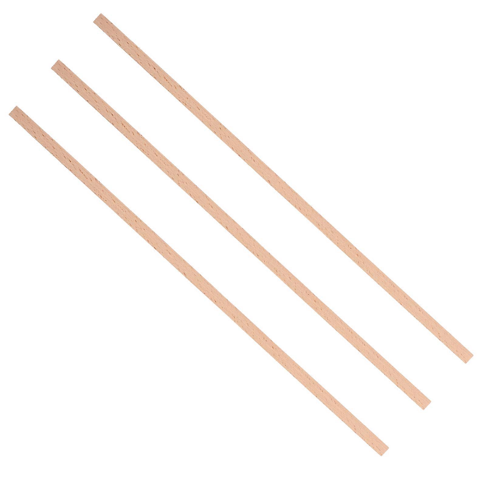 Wooden Sticks for Crafts Ivory Color Durable Solid Wood Material Perfect for DIY Decoration Projects 3 Pieces