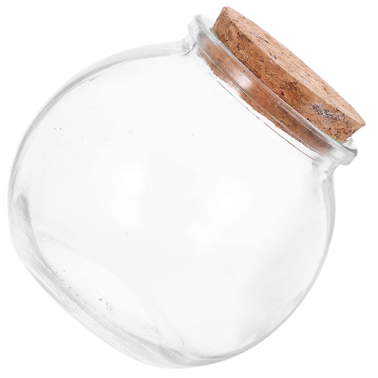 Mini Glass Bottles with for Storage Use Safe Transparent Small Decorative 2pcs