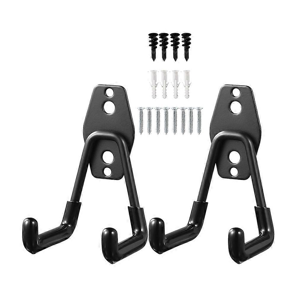 2Pcs Strong Garage Storage Hooks Wall Mounted Utility Hooks for Garden Tools