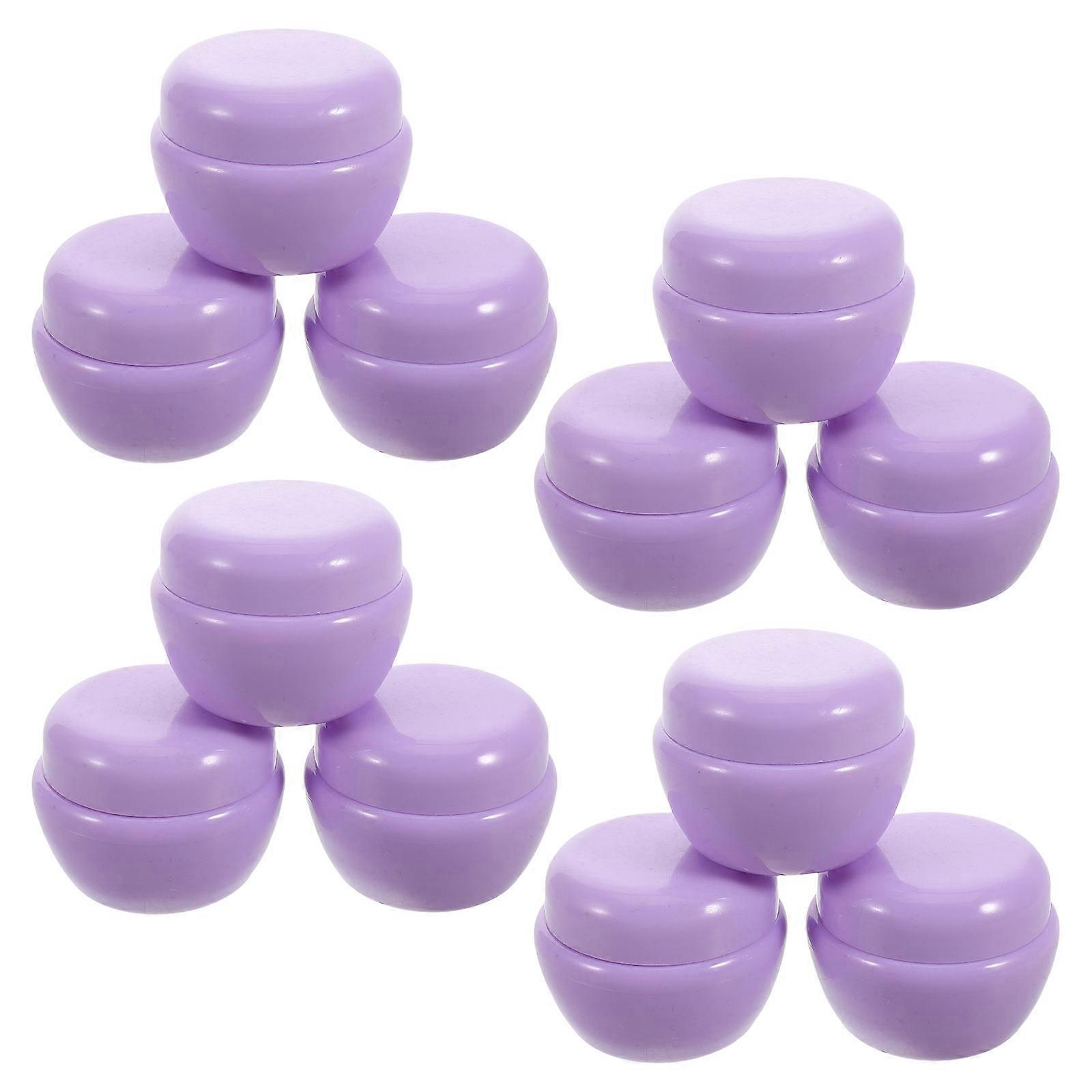 Purple Plastic Cream Jars with Sealed Lid for Storage Use Beautiful Mushroom Shape Lightweight and Durable 30g