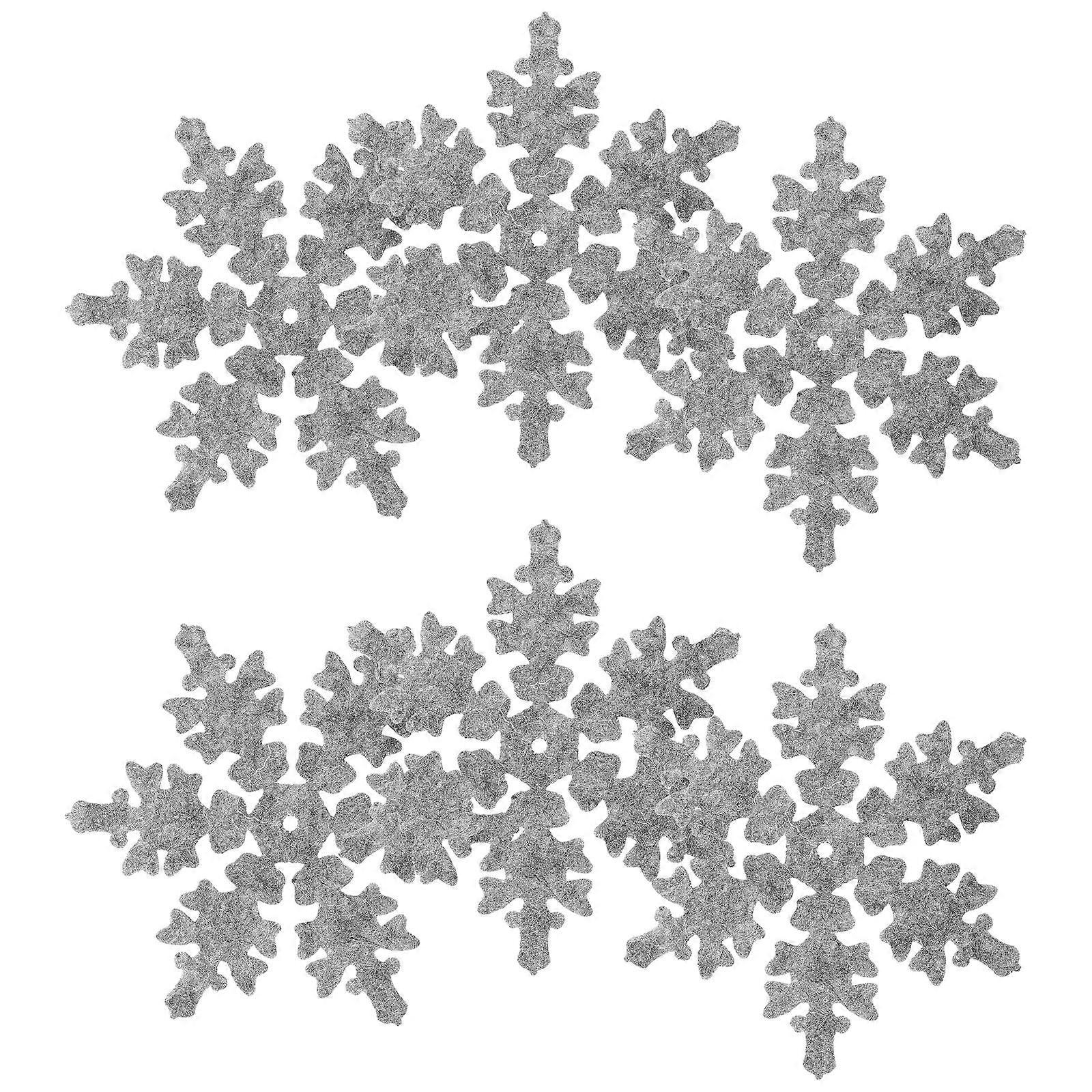 8Pcs Square Grey Snowflake Table Mats Protective Mat For Christmas Kitchen And Dining Room Use