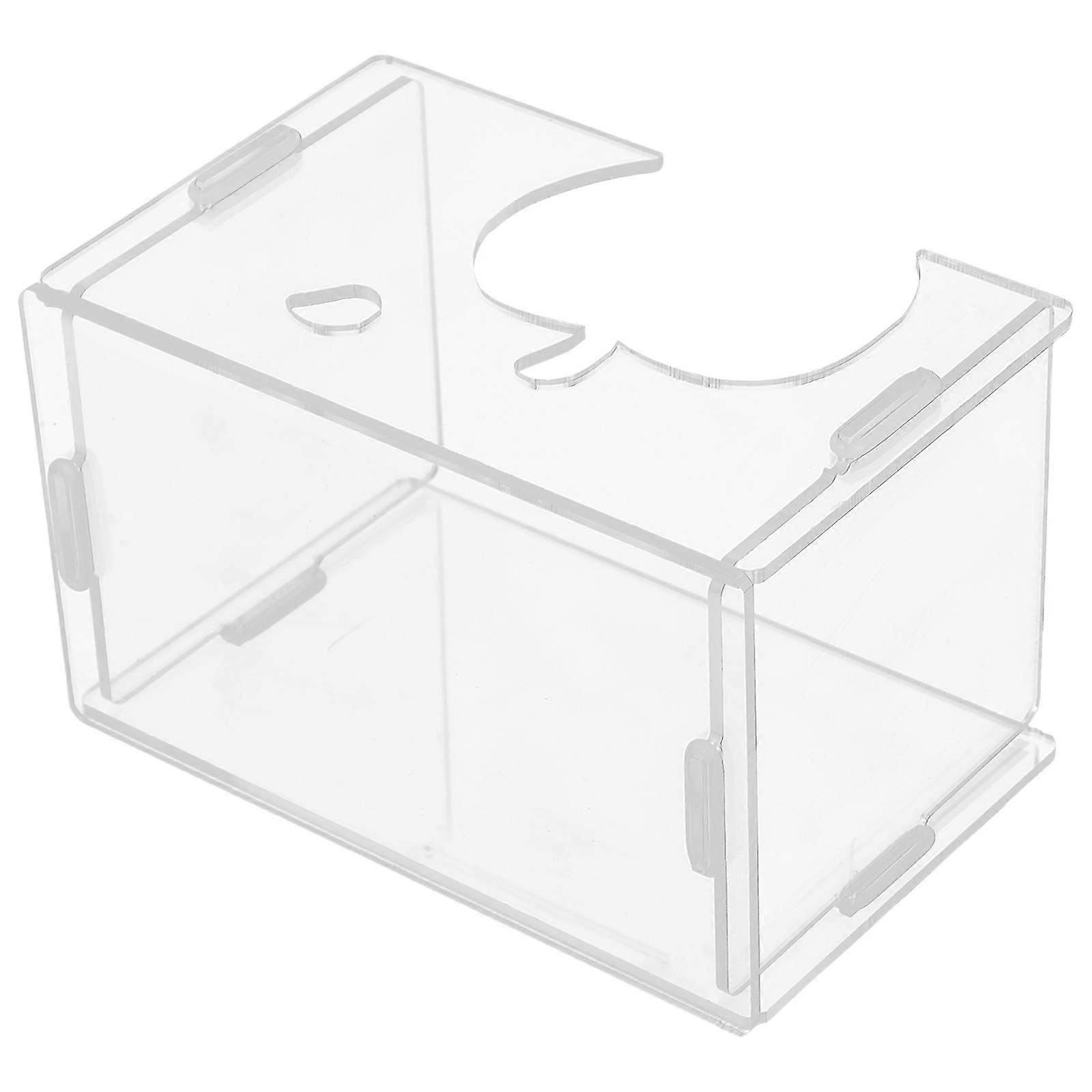 Clear Acrylic Hamster Hideout Shelter for Small Animals – Easy Clean, Multi Functional Habitat Decor for Hamsters, Gerbils, Hedgehogs, Rats and Mice