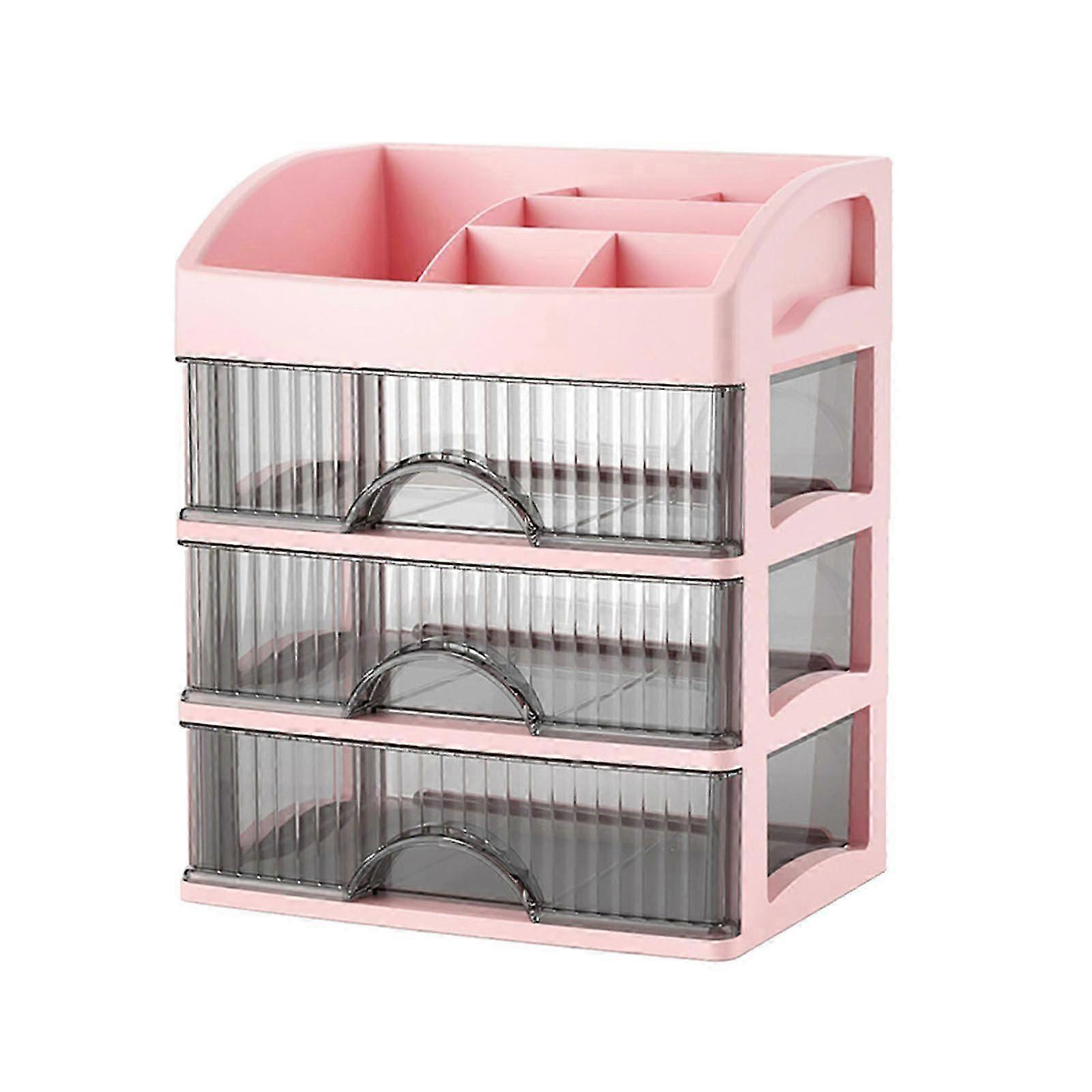 Easy Access Desktop Drawer Storage Cabinet Home Accessory for Clutters Workstations in Office or Home Daily Use White