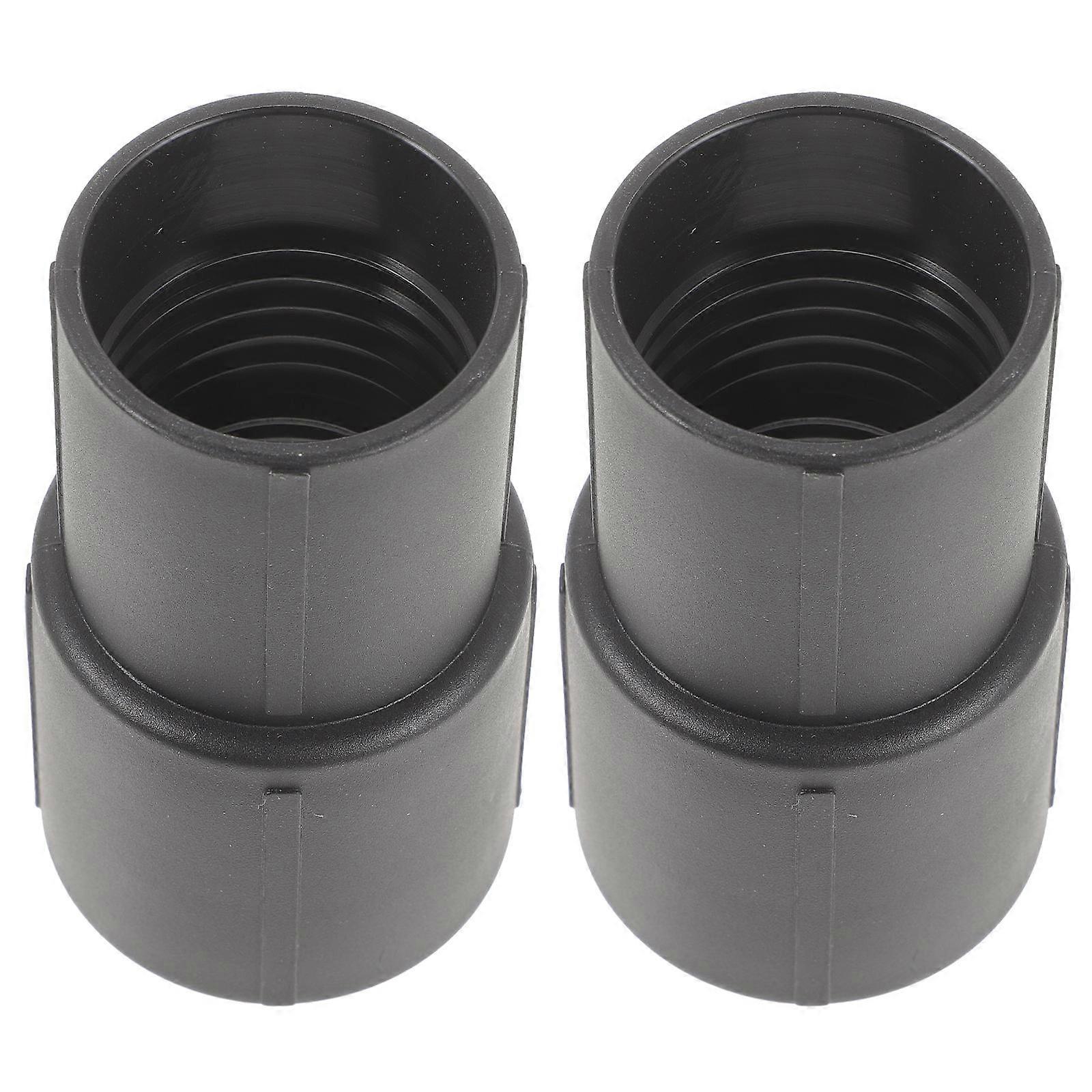Vacuum Hose Converter 2Pcs Black Adapter Ideal For Home Users And Industrial Users 10x5.3cm Shape For Hose Connection Functionality
