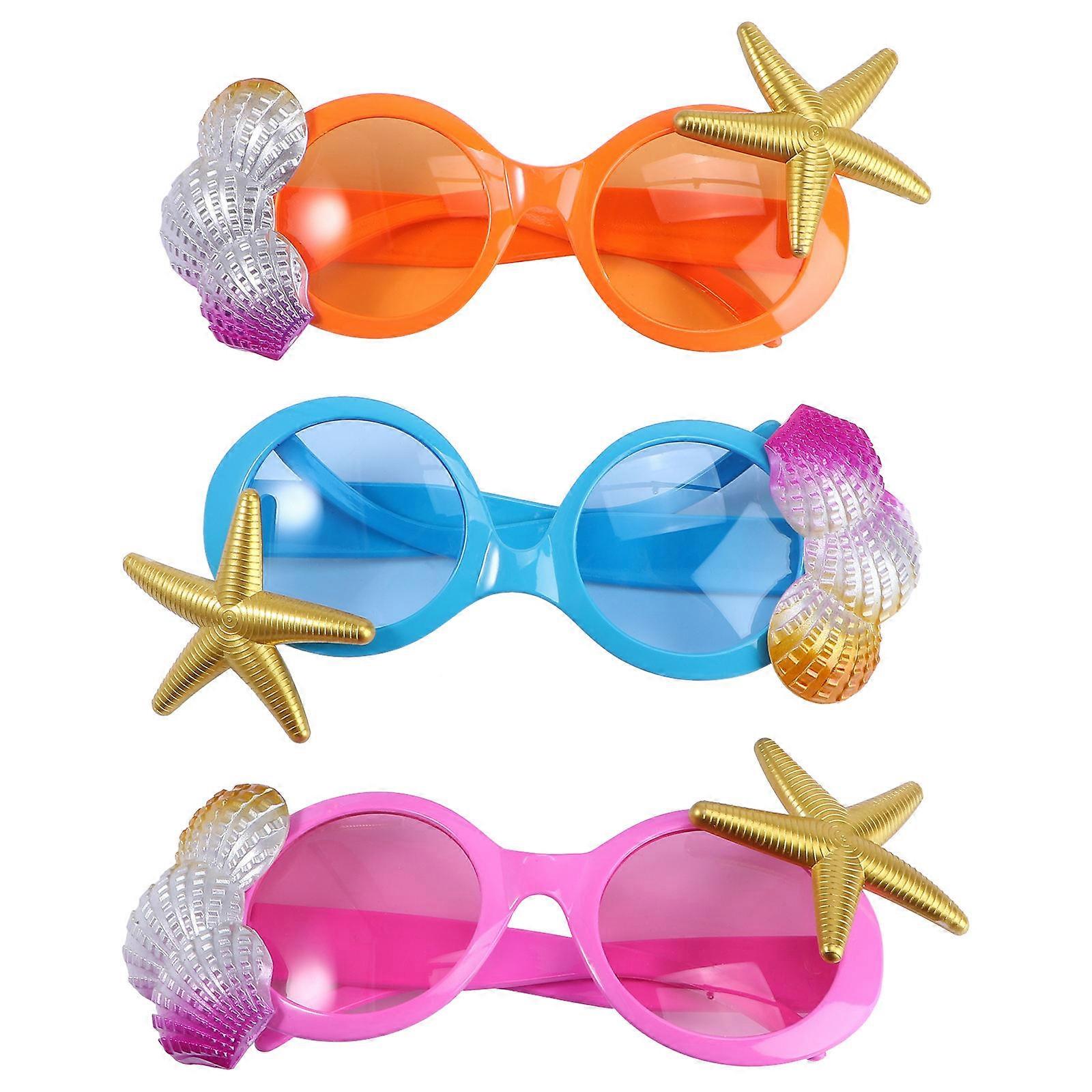 Funny Photo Props 3 Pairs Of Kid Glasses Toys Round Shape Assorted Color Festival Party Supplies Perfect For Children