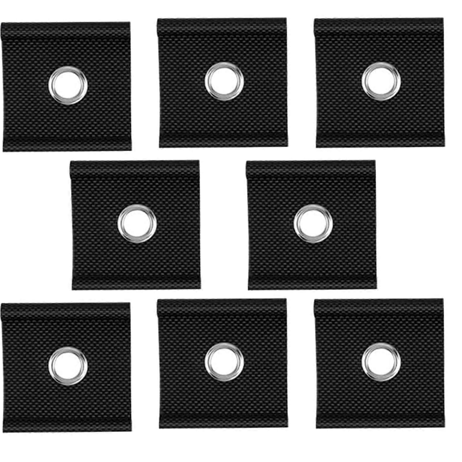 Auto Markise Awning Track Eyelets Set Black, 8 Pieces, Camping Canopy Hooks and Stoppers For Installation, Kederband