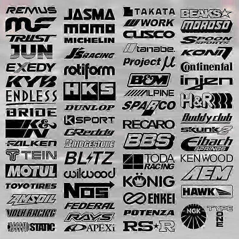 Casuale 15pcs Racing Sponsor Adesivi E Decalcomanie Per Jdm Edm Turbo Drift Set Auto Impermeabile Decalcomania In Vinile-61styles