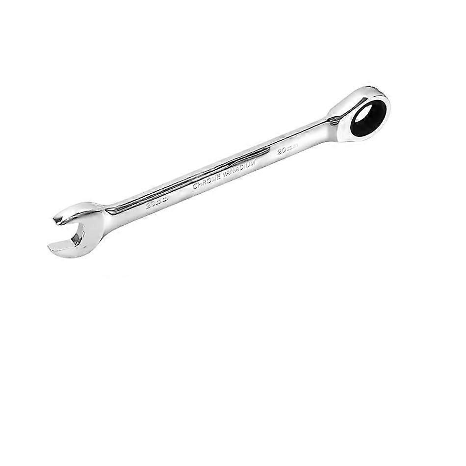 Ratchet Spanner Dual-Use Ring and Open-End Wrench Metric Gear Torque Tool for Car Repair (7mm)