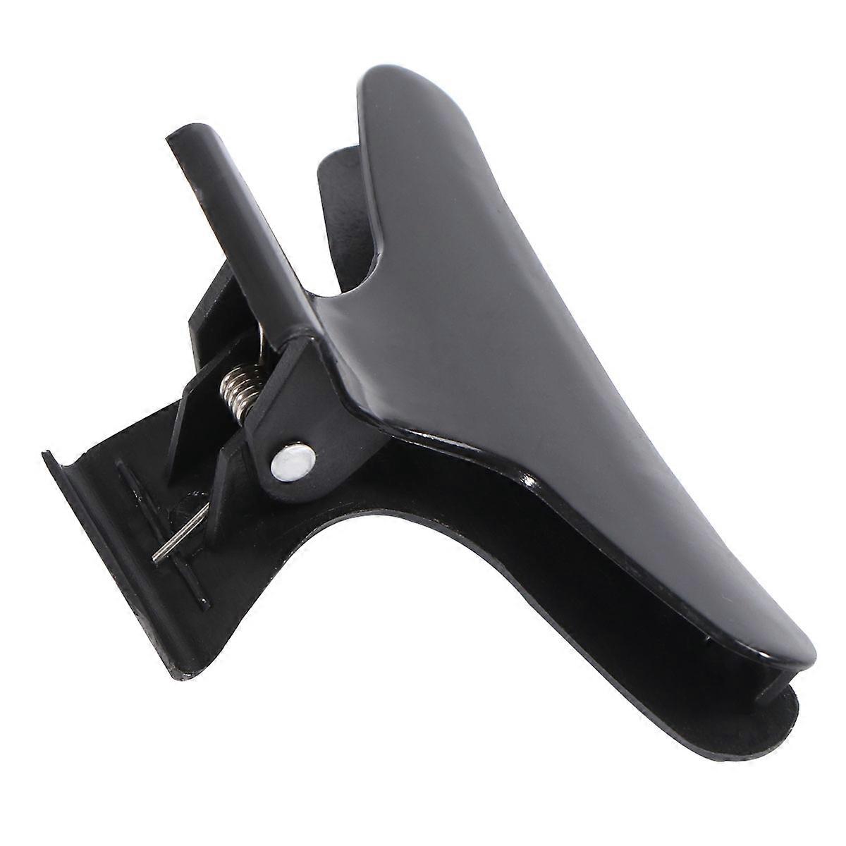 6PCS Durable Professional Hair Salon Butterfly Claw Clips for Non Styling Use, Black