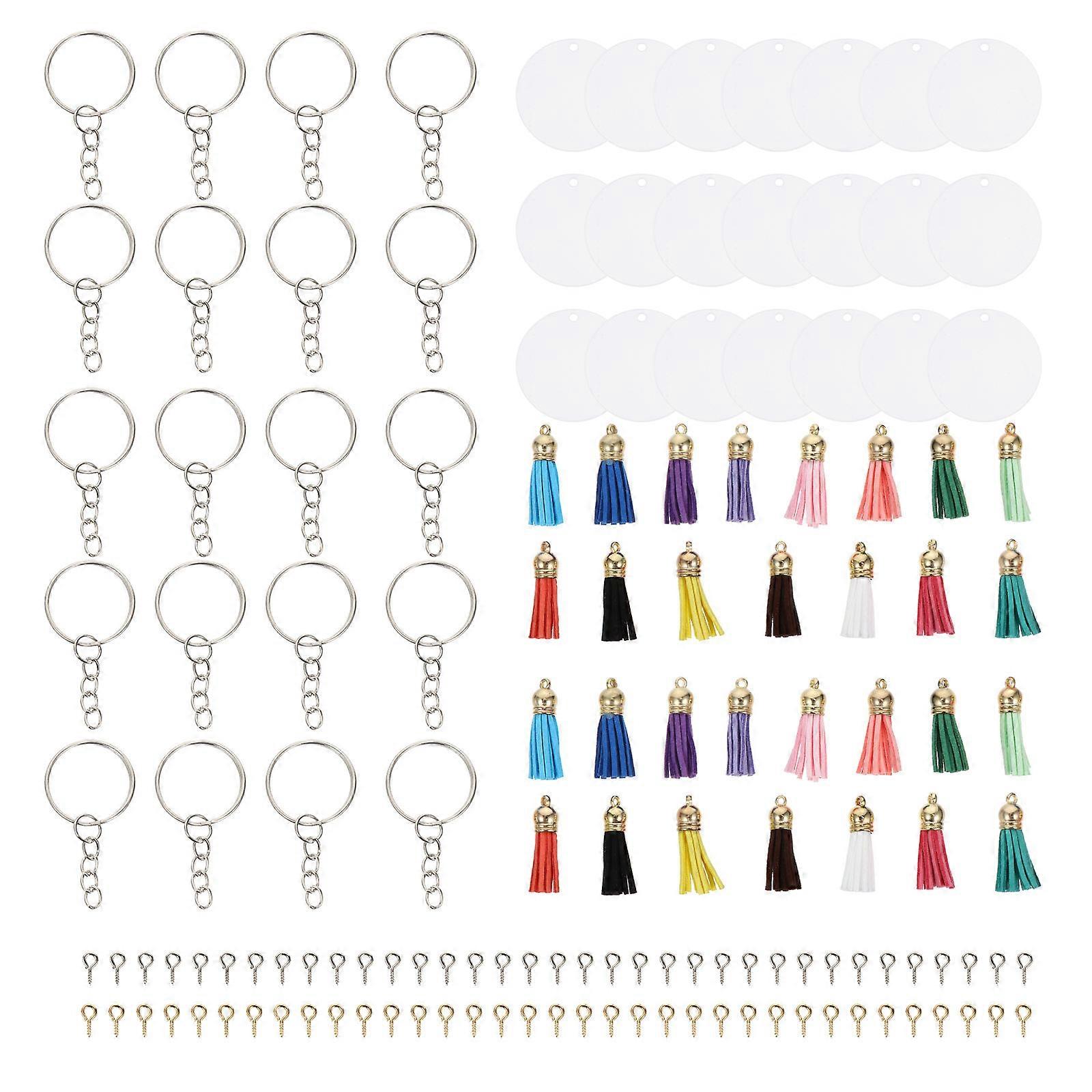 DIY Keychain Material Acrylic Golden for DIY Create Your Own Style Keychains with Durable Decorative Pendants