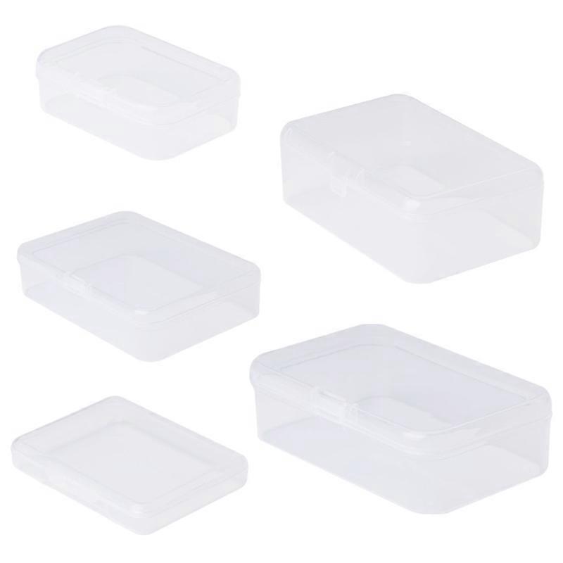 Rectangular Plastic Clear Transparent Storage Box Collection Container Organizer