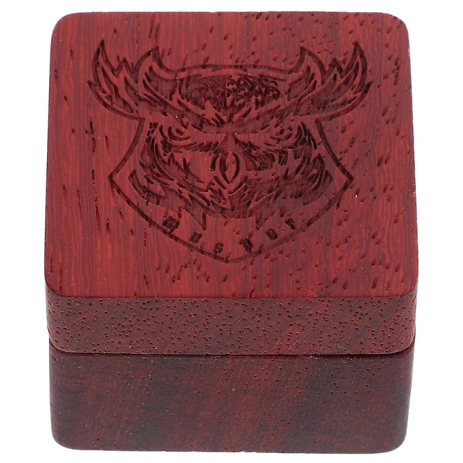 Wooden Guitar Pick Container Daily Use Guitar Accessories Square Shape 1Pcs