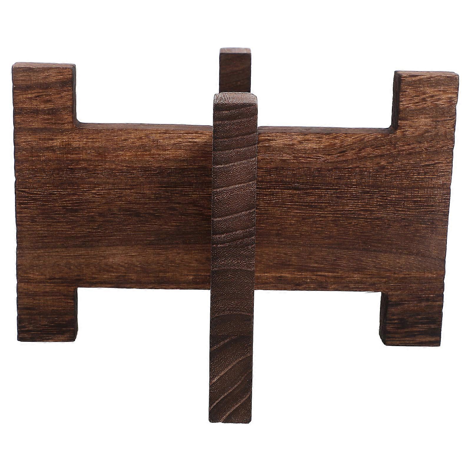 Wood Drink Dispenser Stand Base with Bamboo Craftsmanship, Stable Floor Stand for Beverage Bottles, Fish Tanks and Plant Pots, Elegant Square Design