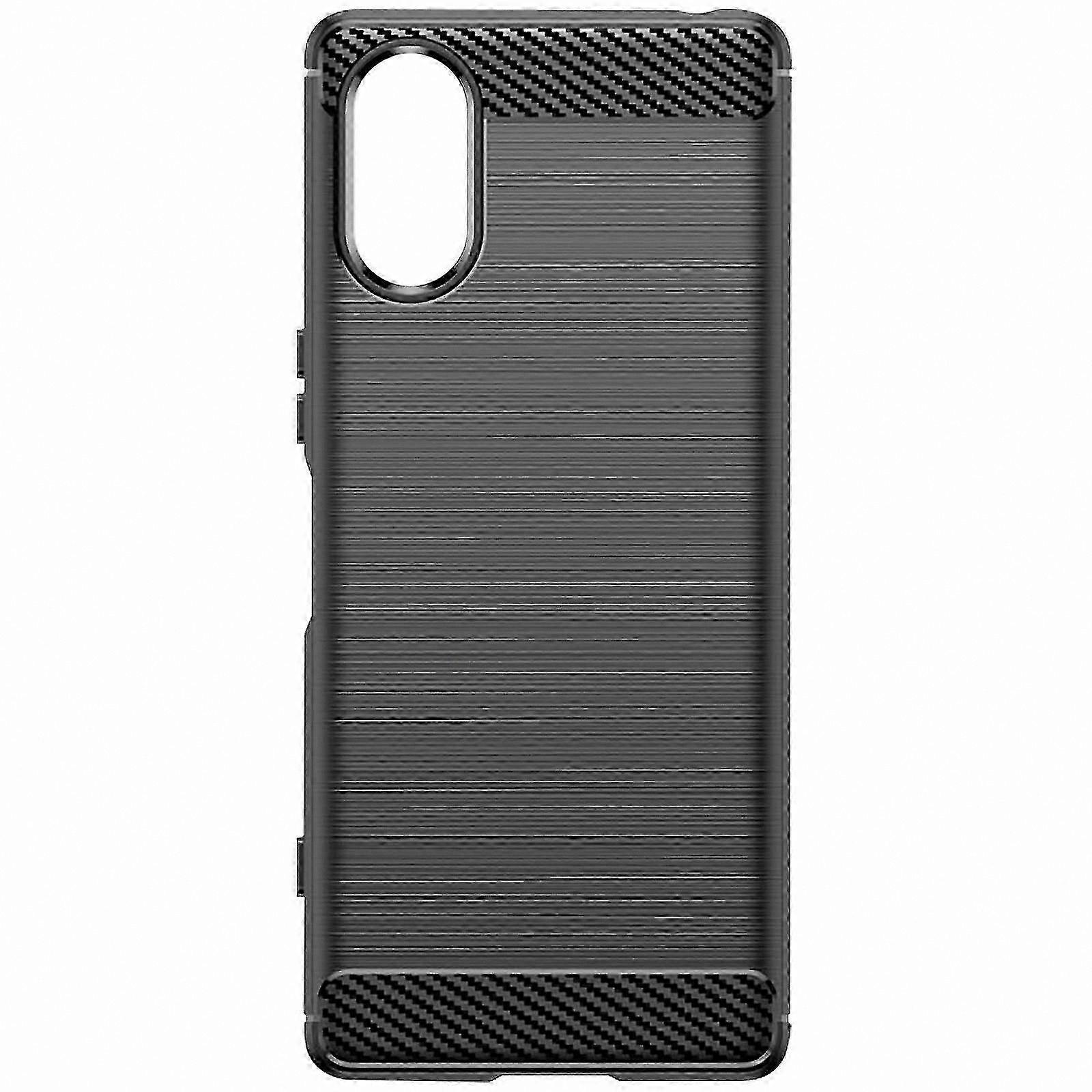 Navy Brushed Carbon Effect Flexible Case for Xperia 5 V