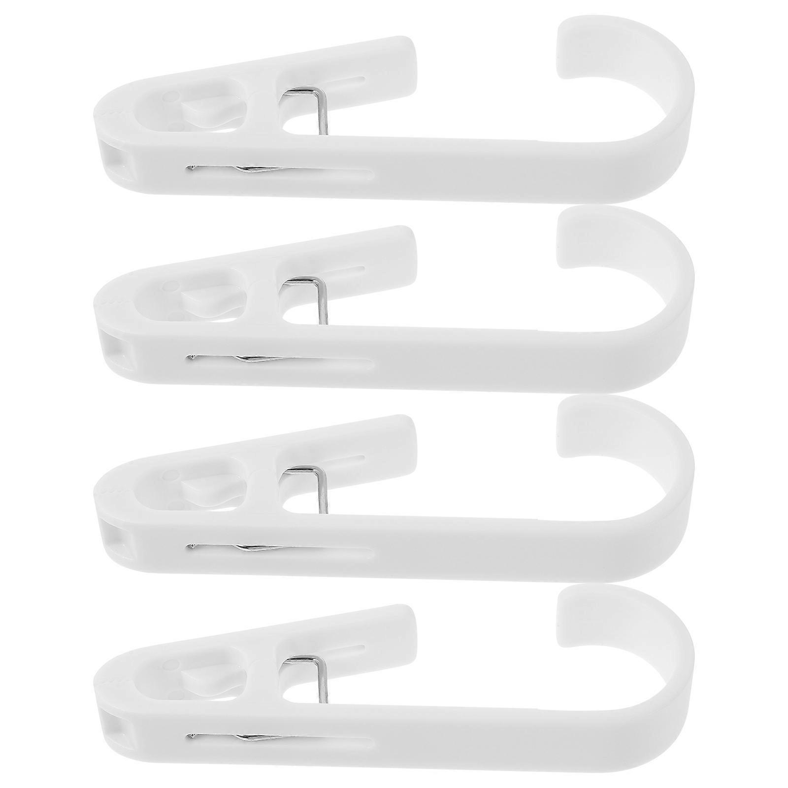 Bathroom Hook Clips ABS Plastic Hanger Clips for Home 4Pcs