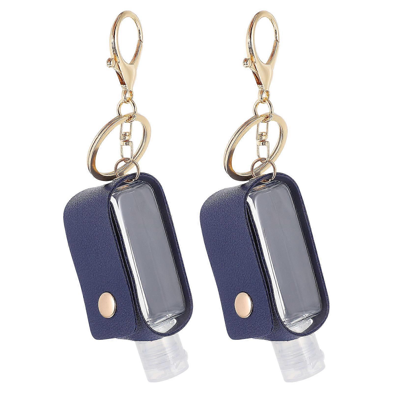 2 Sets Portable 30ml Travel Bottle Key Chains with Empty Bottle Covers