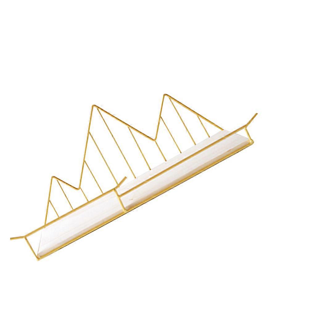 Decorative Shelves Unique Storage Iron Art Storage Rack For Office Organizational Use 36x10.5x15cm Elegant Touch 1Set