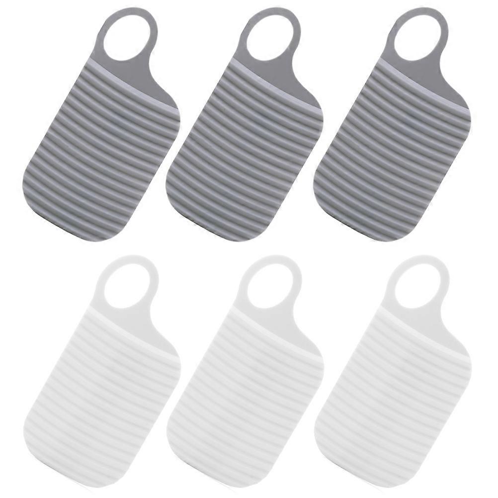 Washing Board For Laundry 6Pcs Durable PE Clothes Washing Board Designed For Travel And Daily Use In Convenient Size And Shape
