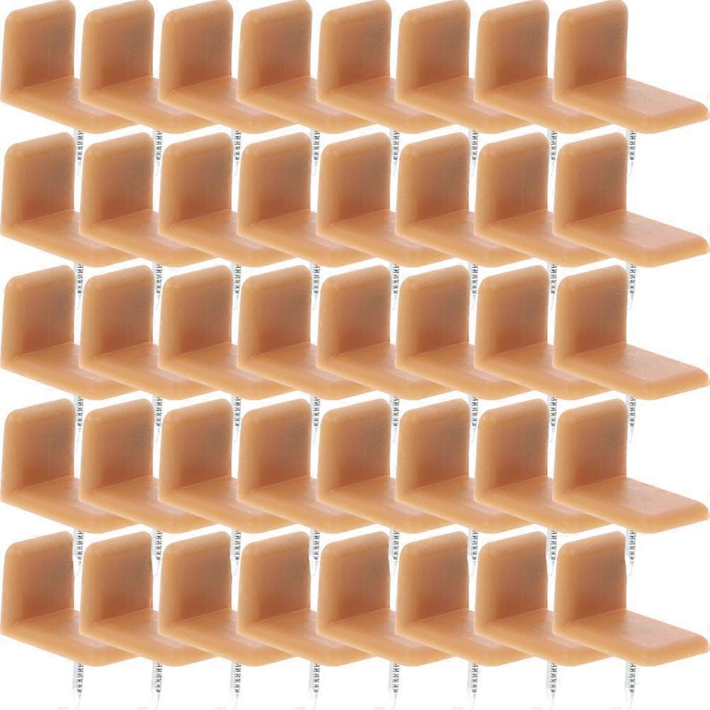 Plastic Drawer Glides with Iron Nails for Home Light Brown Strong and Durable 40pcs