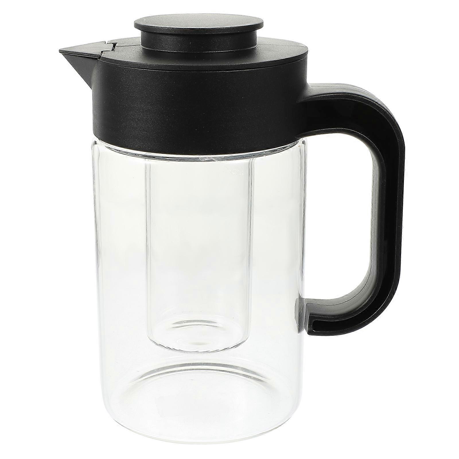 Multi-Function Juice Pitcher Black Glass Health-Safe Material for Daily Use