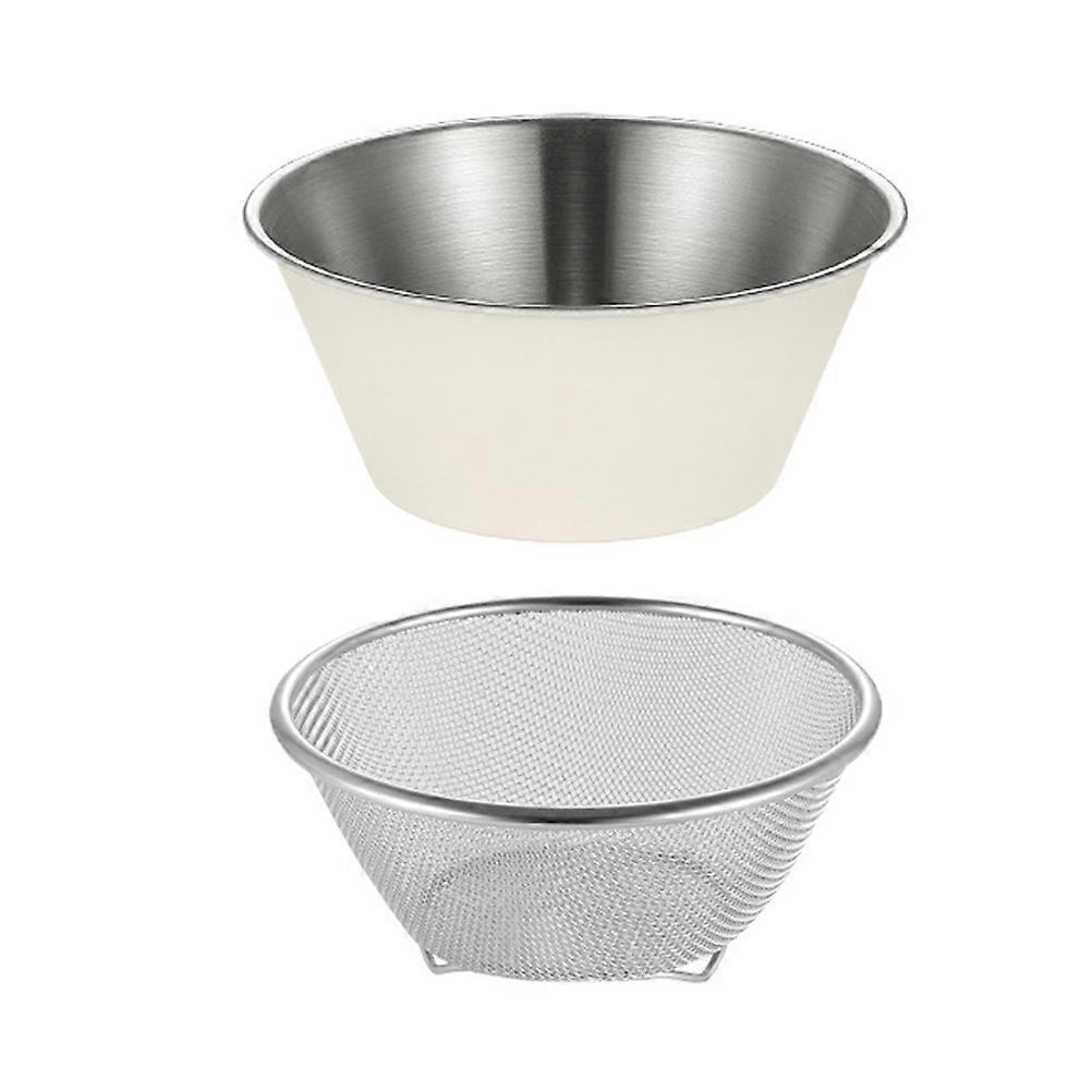 Drainer Fruits Washing Basin In Round Shape For Vegetable Washing And Food Filtering 1 Set