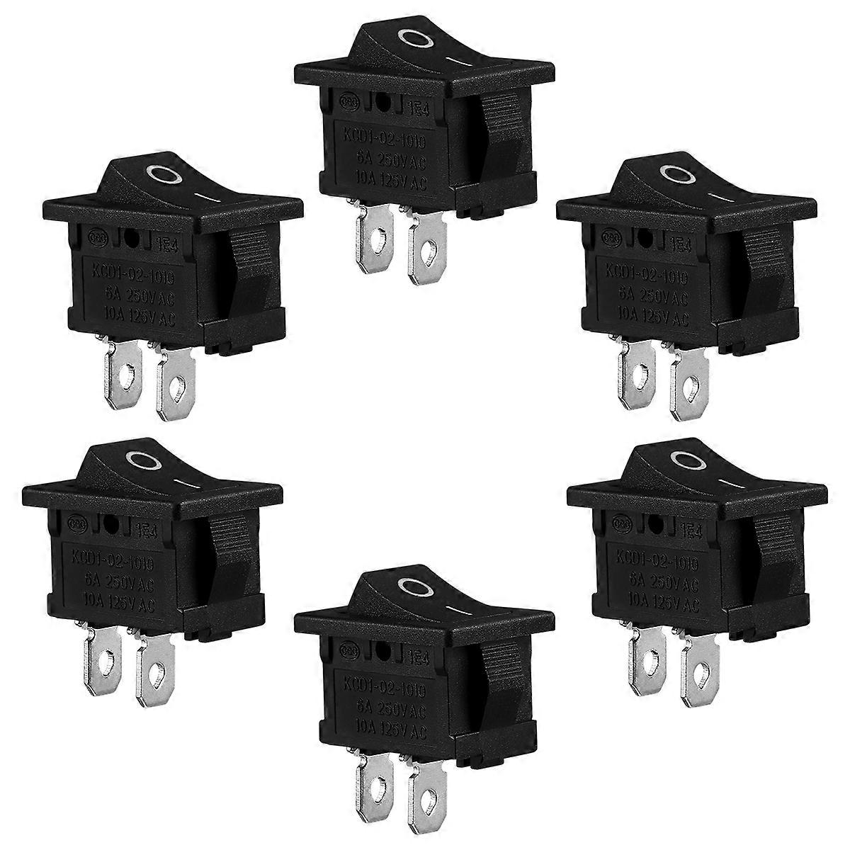 UEETEK 20 Pcs 2 Pin Toggle On/Off Mini Boat Rocker Switch for Car Auto Round Snap 15x21mm