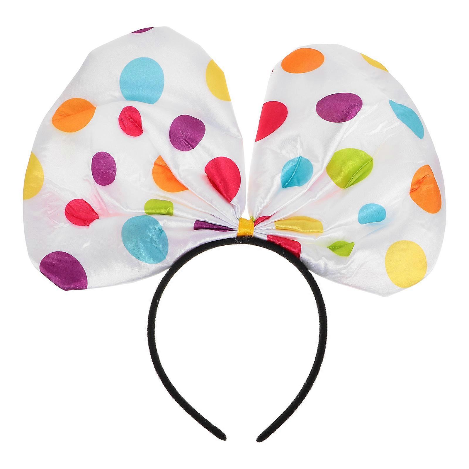 Costume Accessory Clown Hairband With Colorful Dots For Cosplay And Parties Comfortable Fit 1Pack