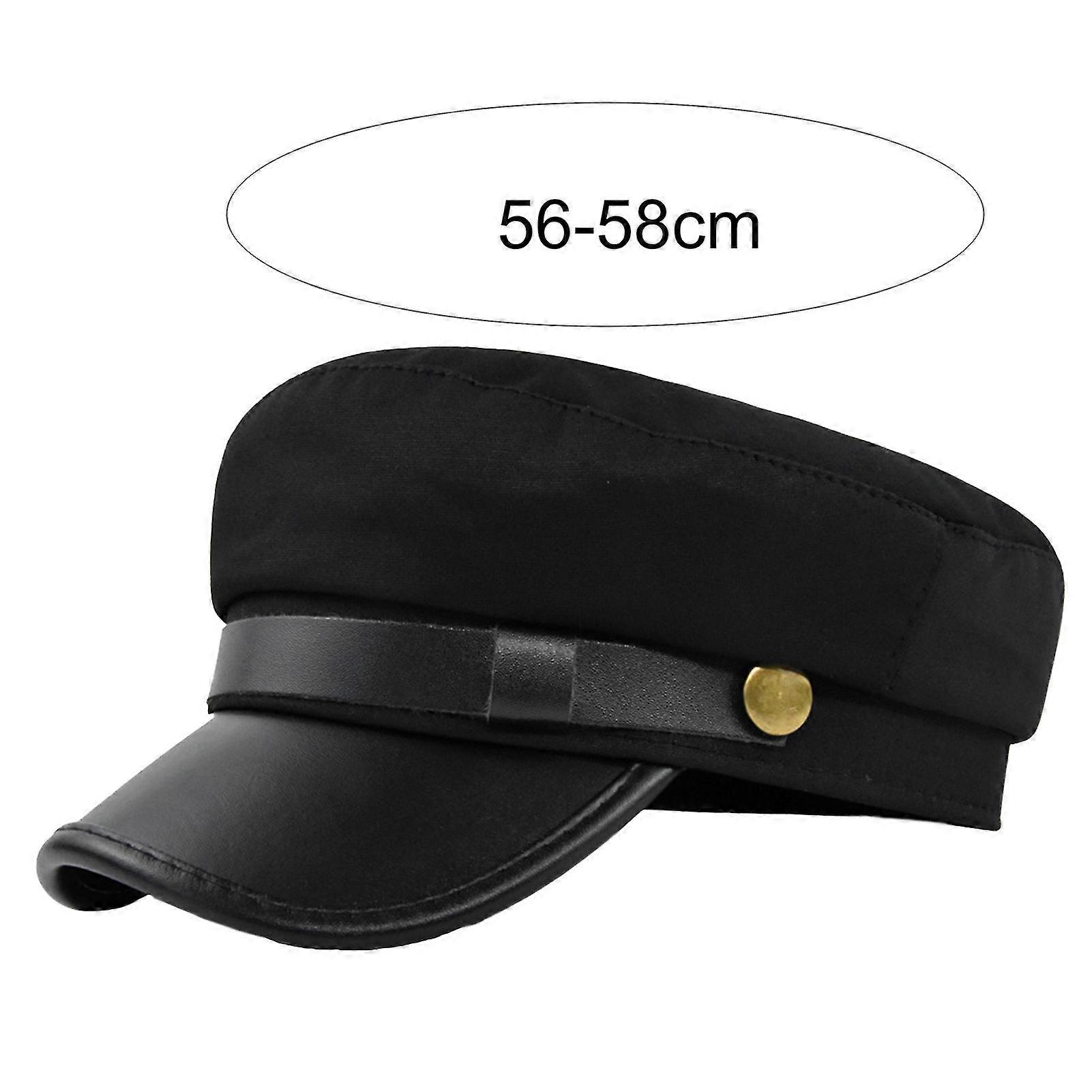 2025 Beret Cap Solid Color Wide Brim Retro Style Casual Cap Sun Protection Keep Warm Head Wear Autumn Winter Cap Captain Hat