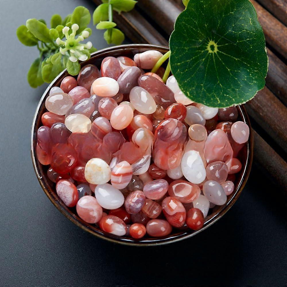 Natural Pebbles Agate 1.5-2cm Red Pebbles For Aquarium, Polished Rocks For Landscape, Tumbled Crystals, GR