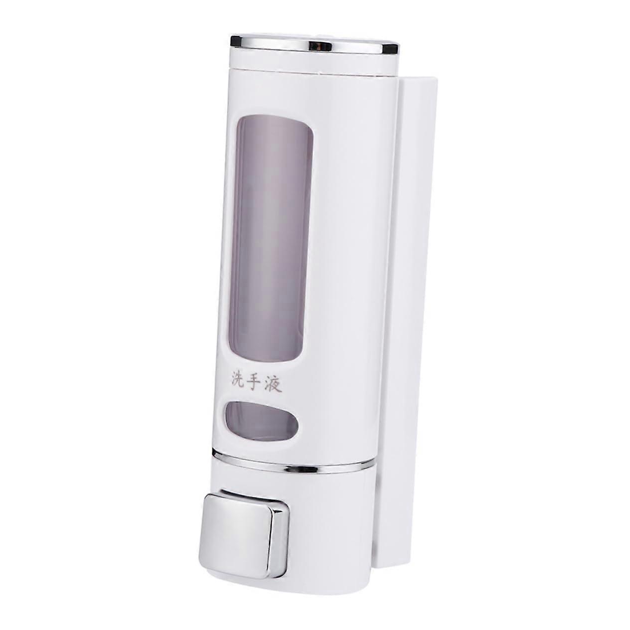 Manual Wall-Mounted Soap Dispenser Refillable Pump for Shampoo Shower Gel Lotion White for Bathrooms Hotels Public Spaces